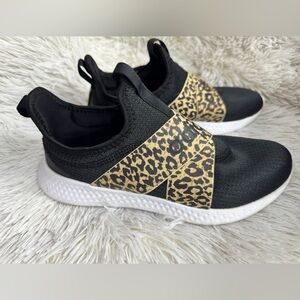 adidas Black and Leopard Print Athletic Shoes